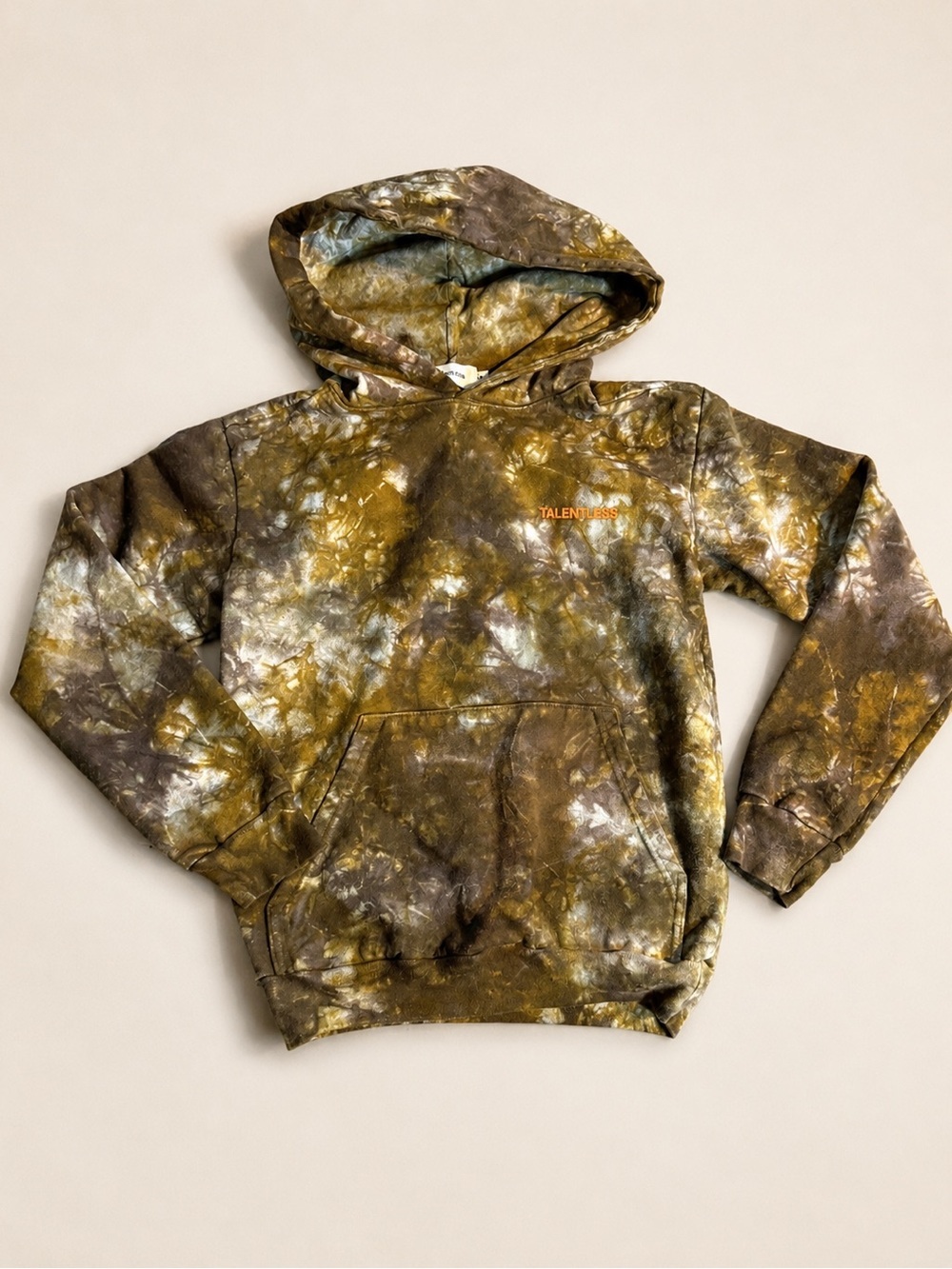 TALENTLESS Earthy Tie-Dye Men's Hoodie Size XS